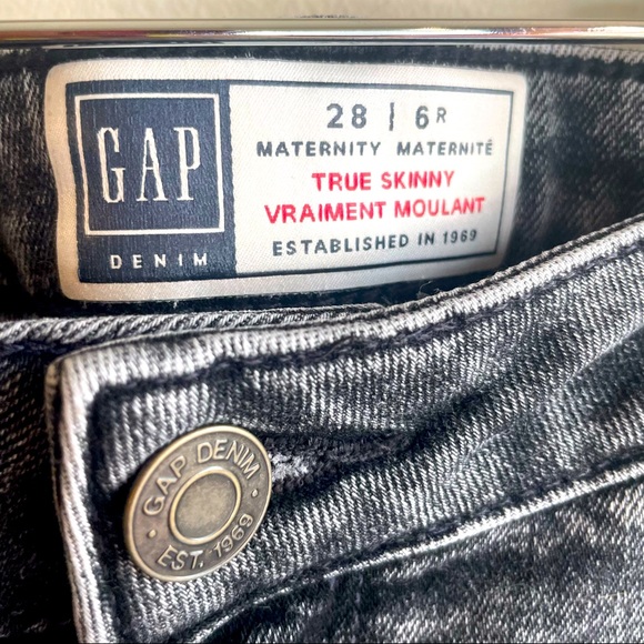 Gap Maternity Inset Panel Skinny Jeans , Like New Condition ! Size 28 - Picture 3 of 5